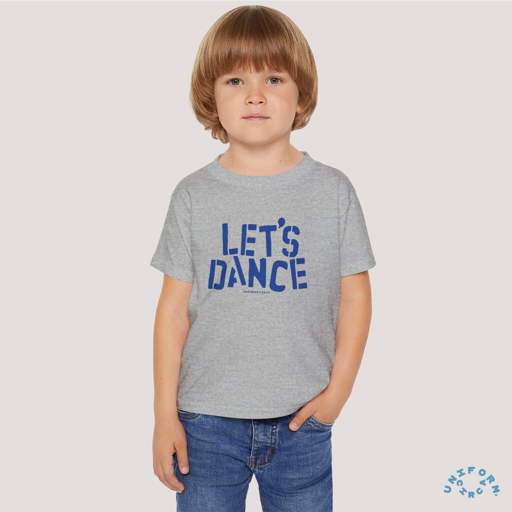 Let's Dance Toddler T-Shirt - Fun Cotton Tee for Kids (Printed Blue)