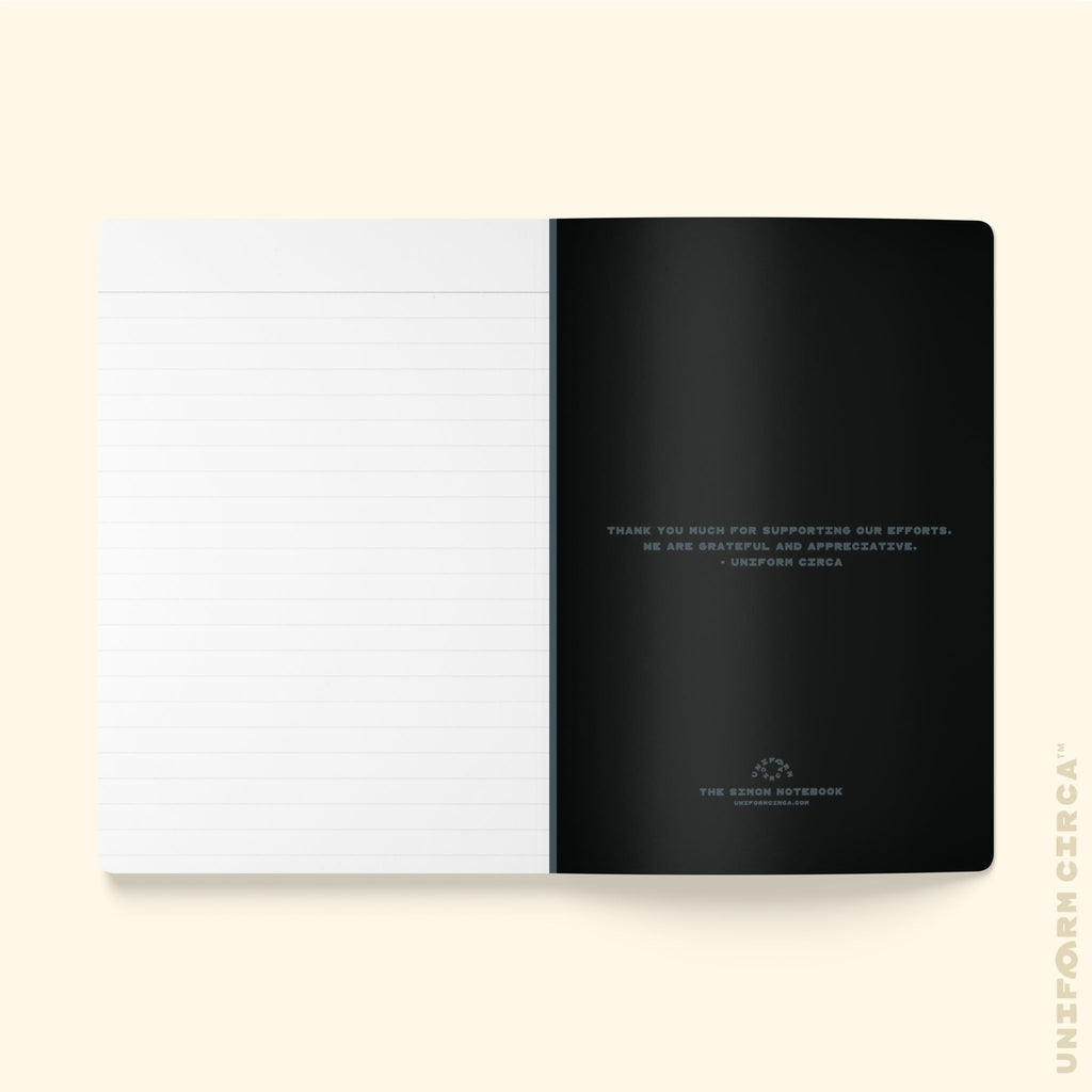 SIMON (SOFT COVER) NOTE & SKETCH JOURNAL | Black/Orange/Rolling Green