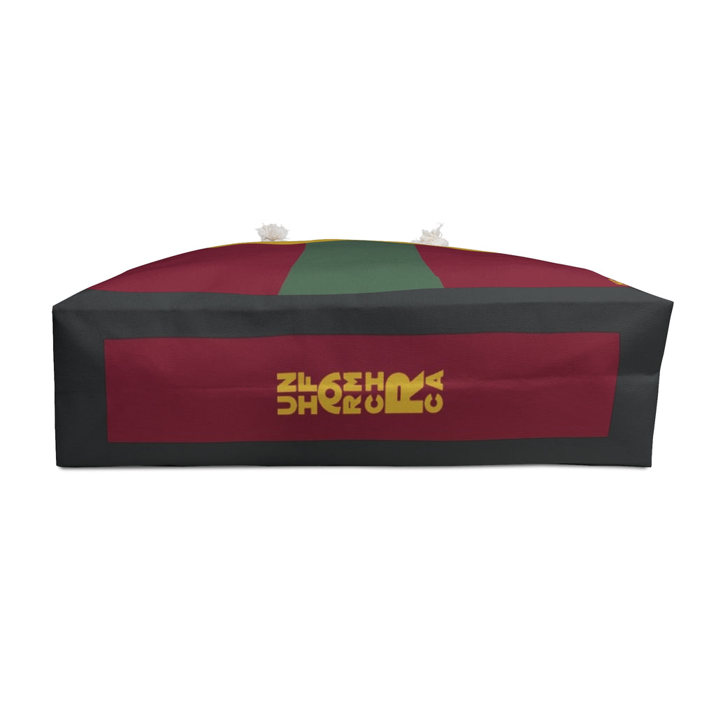 THE MAX BAG | Burgundy, Deep Green & Gold Weekender Bag - Stylish Travel Tote, Gym Bag, Beach Bag, Personalized Gift, Spacious Weekend Accessories