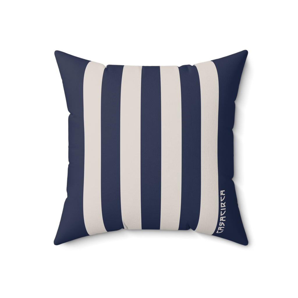 CASACIRCA | RACER PILLOW | NAVY/SILVER GREY | Stylish Faux Suede Pillow - Home Decor, Cozy Living Room, Gift Idea, Nautical Theme, Interior Design Accents