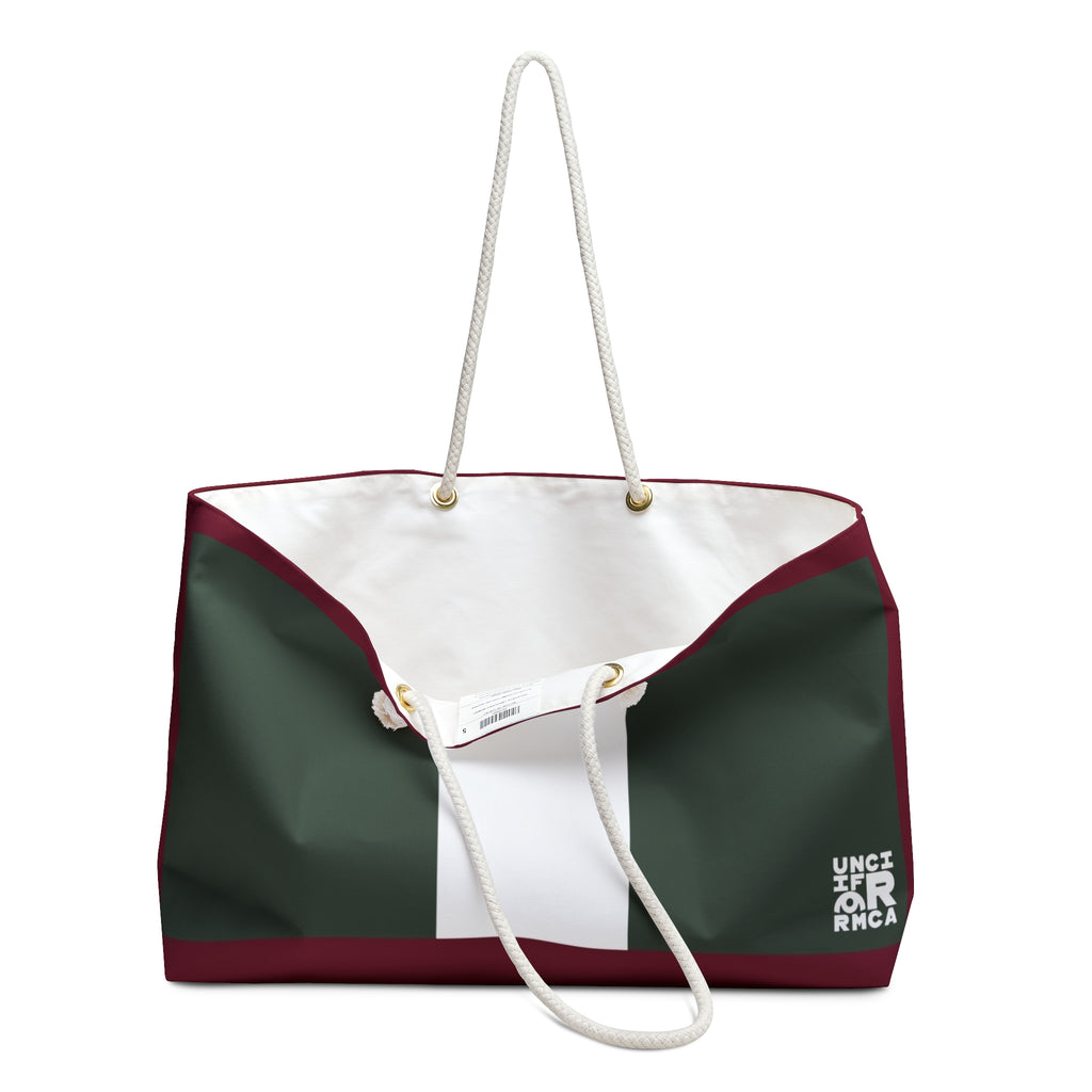 THE MAX BAG | Deep Green/Burgundy Weekender Bag - Stylish Travel Tote, Gym Bag, Beach Bag, Personalized Gift, Spacious Weekend Accessories
