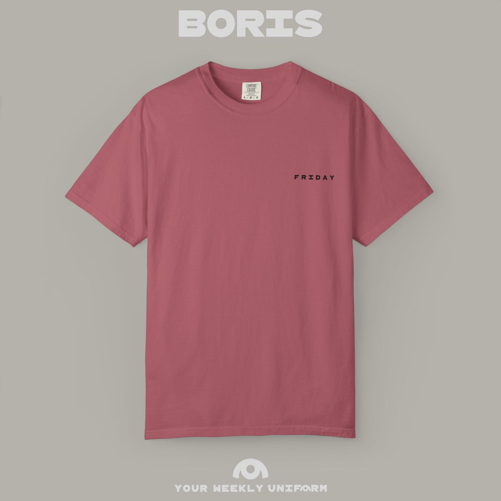 BORIS FRIDAY | CREWNECK T-SHIRT | PRINTED BLACK