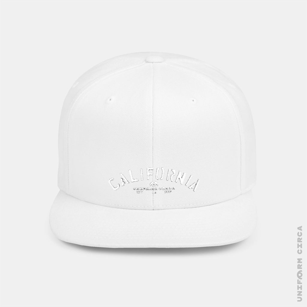 California | Flat Bill Snapback Hat, Trendy Cap for Casual Wear, Streetwear Accessory, Perfect Gift for Friends and Family