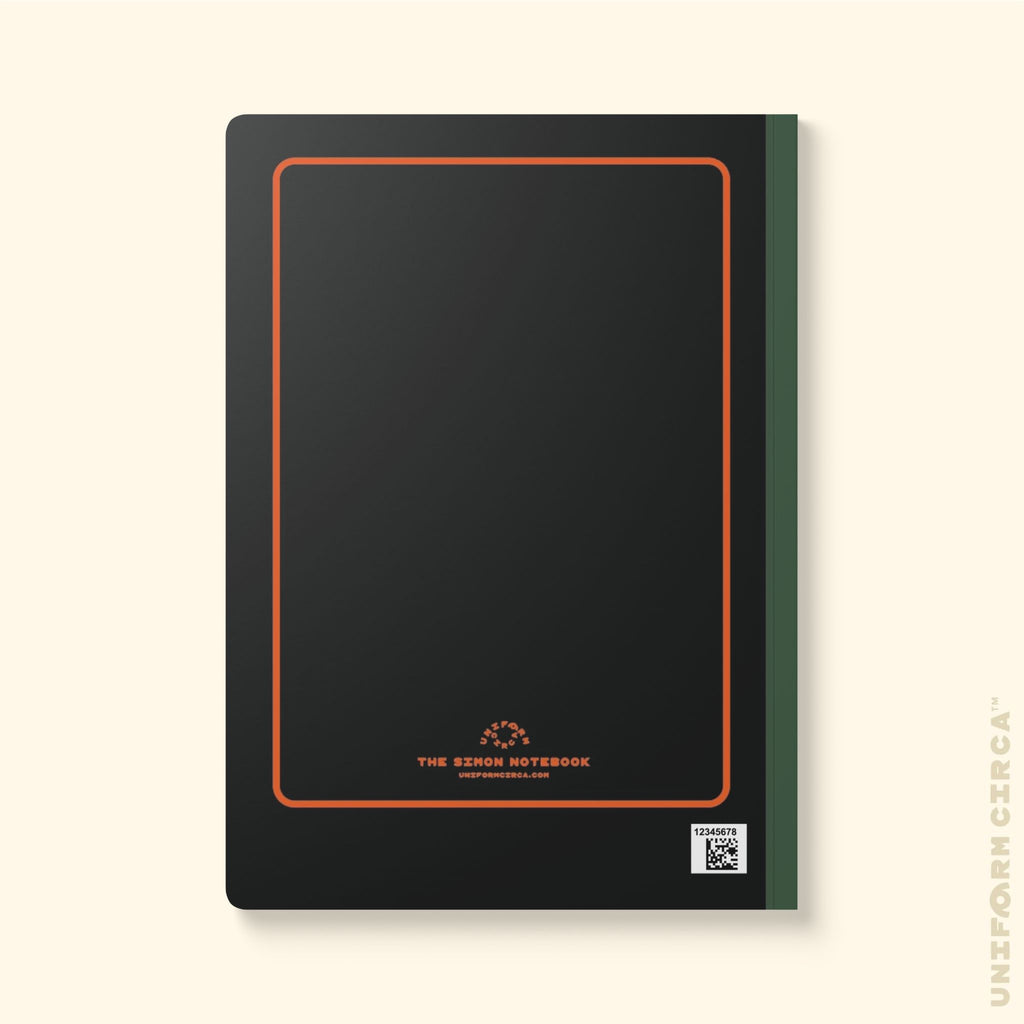SIMON (SOFT COVER) NOTE & SKETCH JOURNAL | Black/Orange/Rolling Green