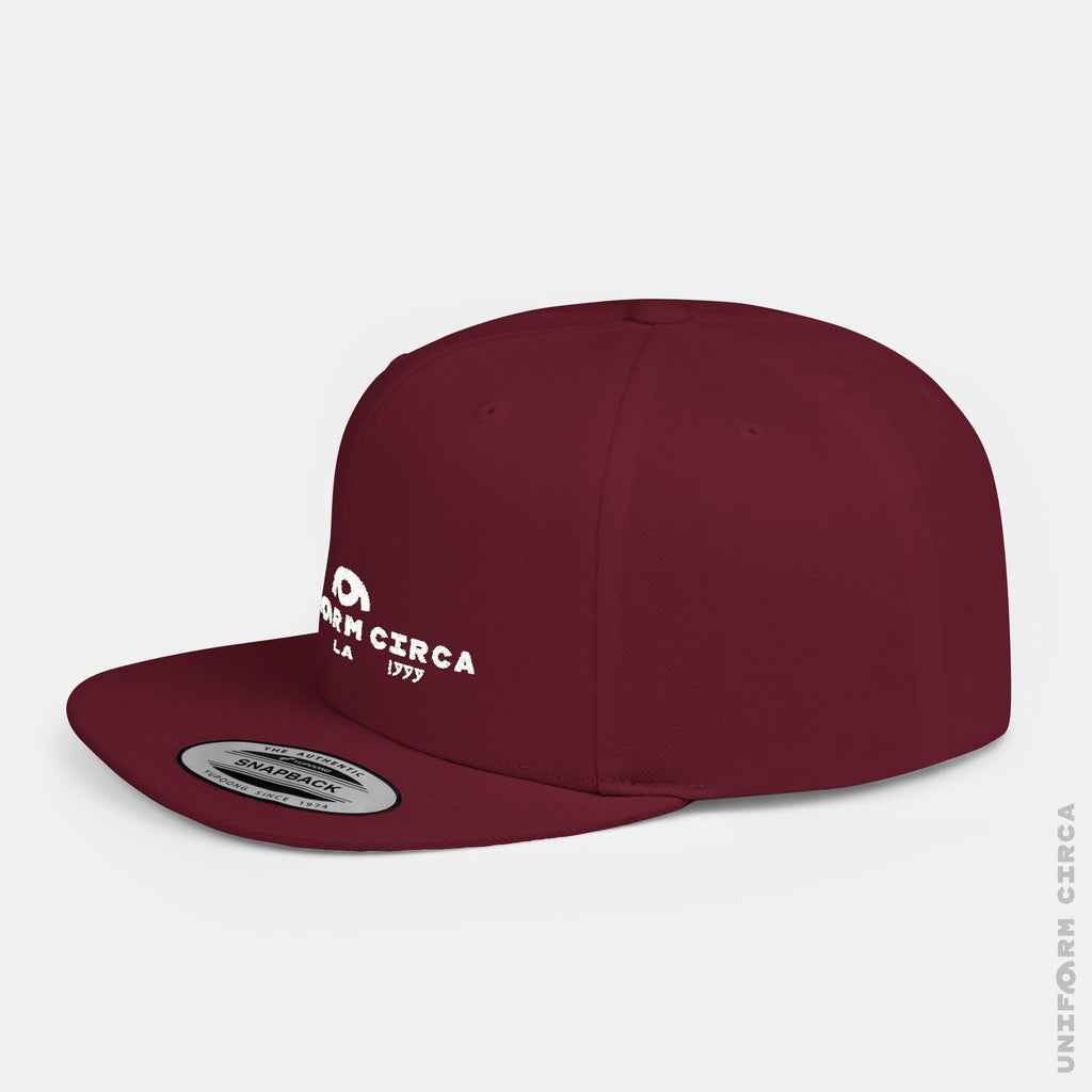 WORDMARK LOGO | Embroidered White | Flat Bill Snapback