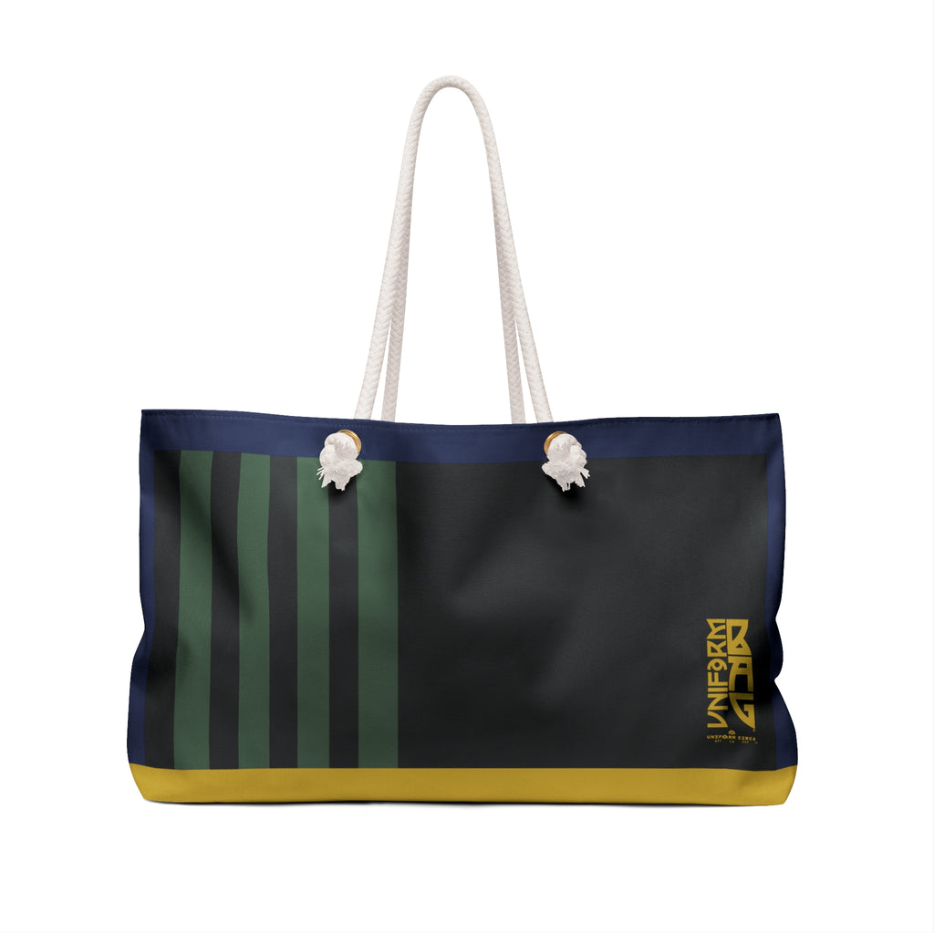 EDGE RACER MAX BAG | BLACK/DEEP GREEN/GOLD/NAVY | Stylish Travel Tote, Gym Bag, Beach Bag, Personalized Gift, Spacious Weekend Accessories