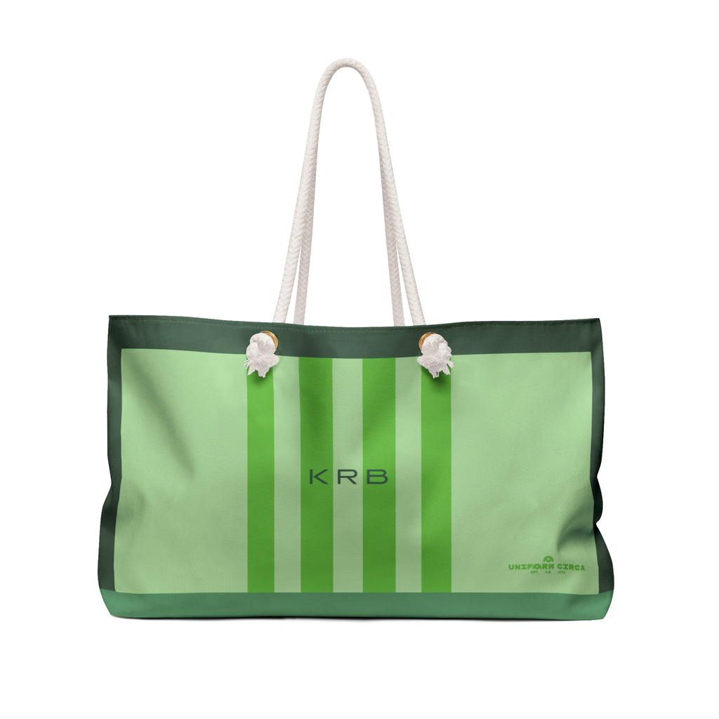 KRB RACER MAX | GARDEN GREENS Weekender Bag - Stylish Travel Tote, Gym Bag, Beach Bag, Personalized Gift, Spacious Weekend Accessories