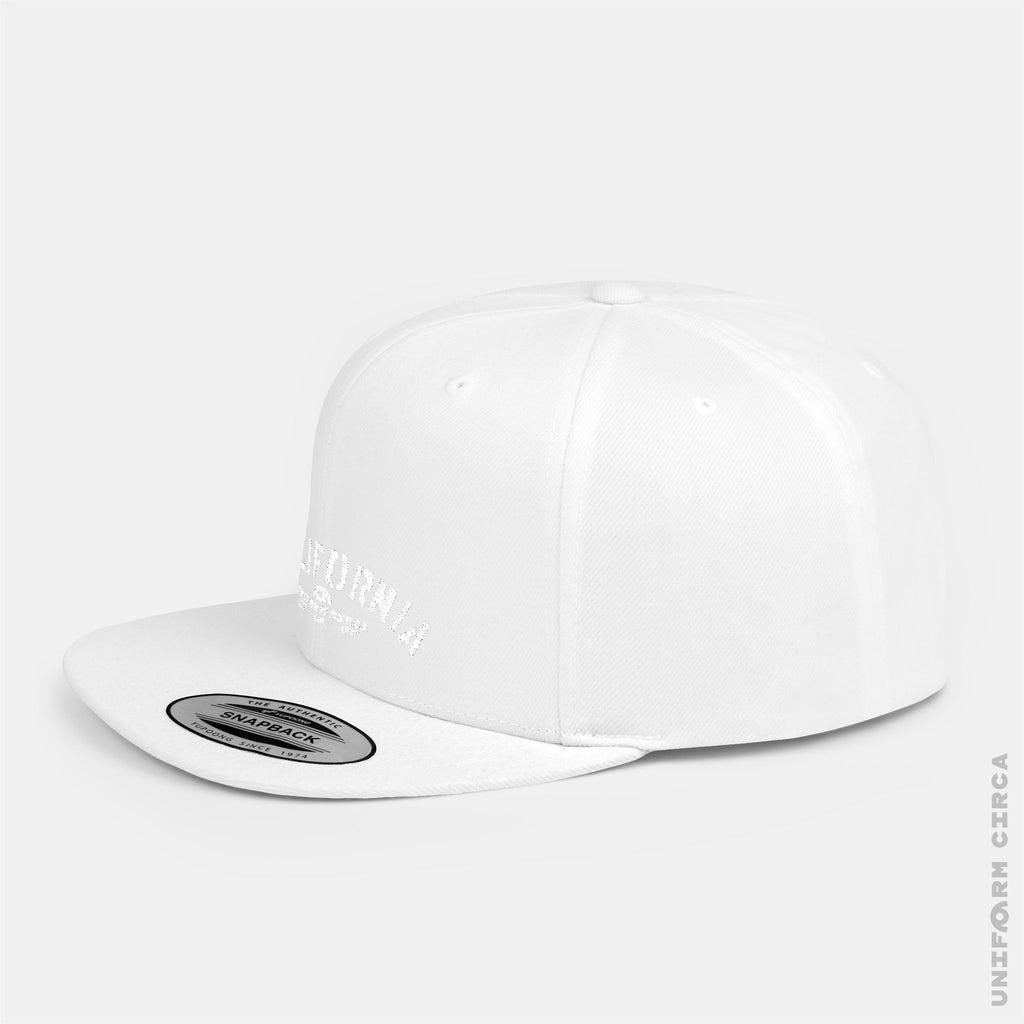 California | Flat Bill Snapback Hat, Trendy Cap for Casual Wear, Streetwear Accessory, Perfect Gift for Friends and Family