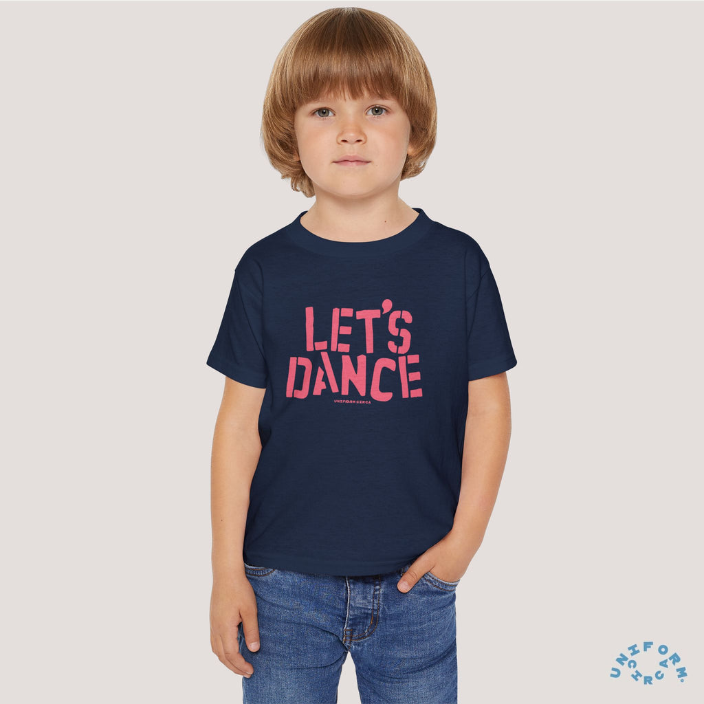 Let's Dance Toddler T-Shirt - Fun Cotton Tee for Kids (Printed Pink)