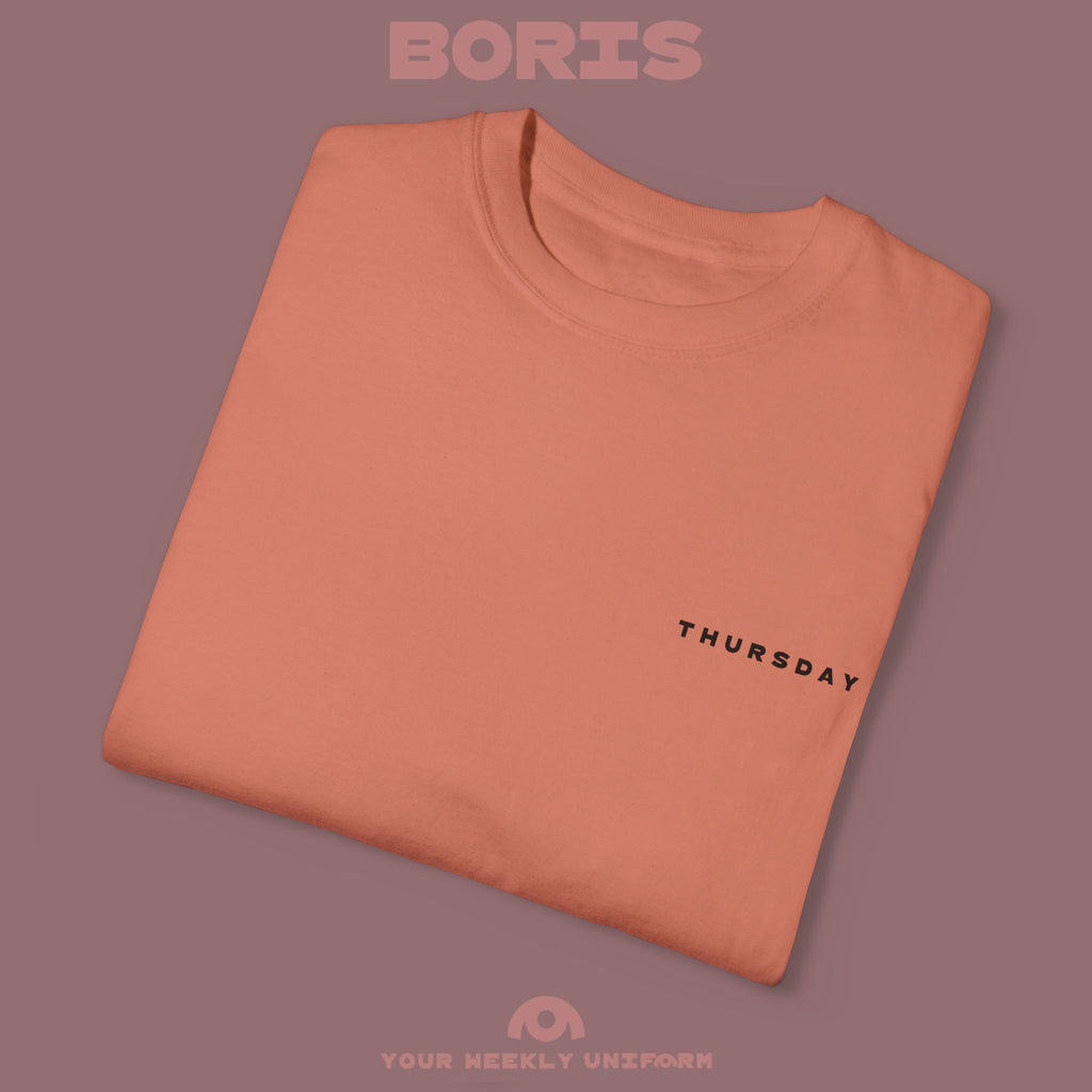 BORIS THURSDAY | CREWNECK T-SHIRT| PRINTED BLACK