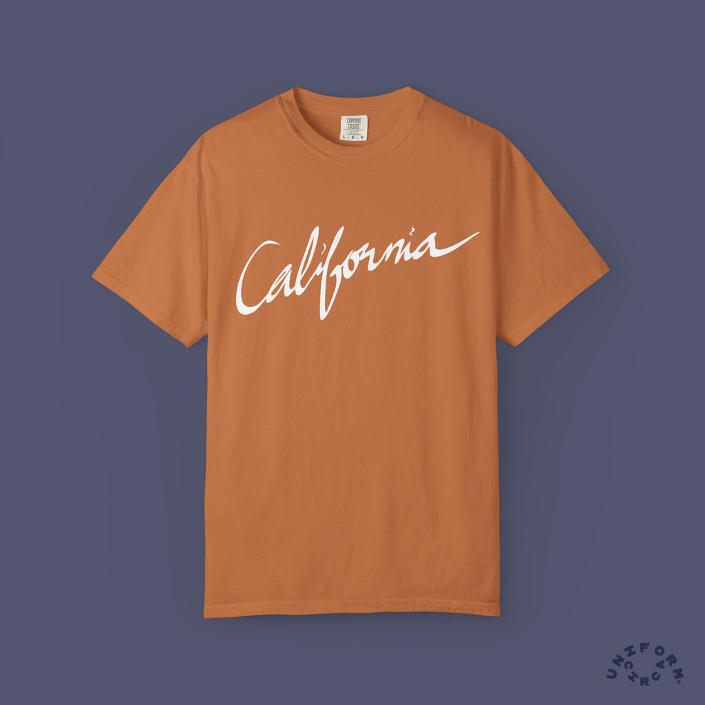 CALIFORNIA SCRIPT CREWNECK T-SHIRT | Printed