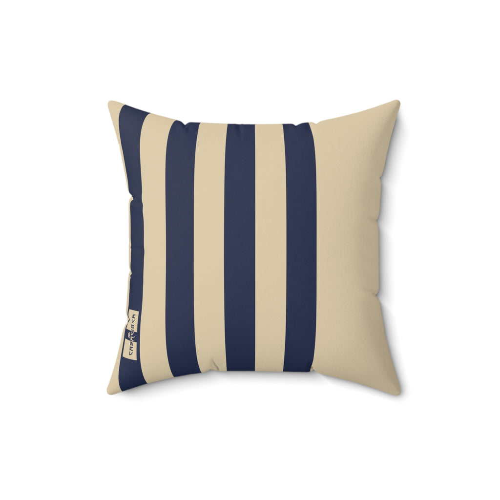 CASACIRCA | SIDECAR PILLOW | CREAM/NAVY | Stylish Faux Suede Pillow - Home Decor, Cozy Living Room, Gift Idea, Nautical Theme, Interior Design Accents