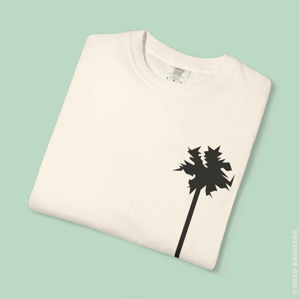 LONE PALM CREWNECK T-SHIRT | Printed Unisex Garment-Dyed Graphic Tee