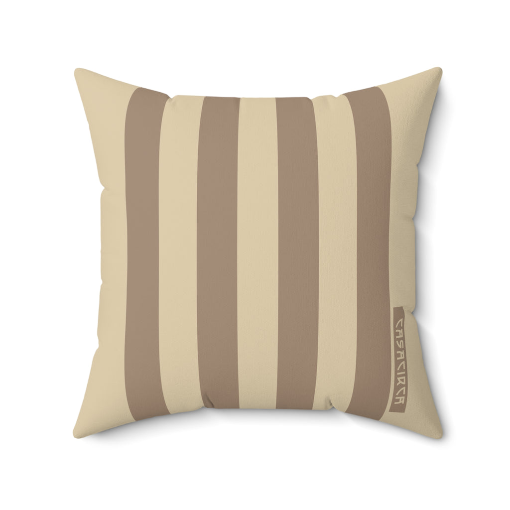 CASACIRCA | SIDECAR PILLOW | CREAM/MOCHA | Stylish Faux Suede Pillow - Home Decor, Cozy Living Room, Gift Idea, Nautical Theme, Interior Design Accents