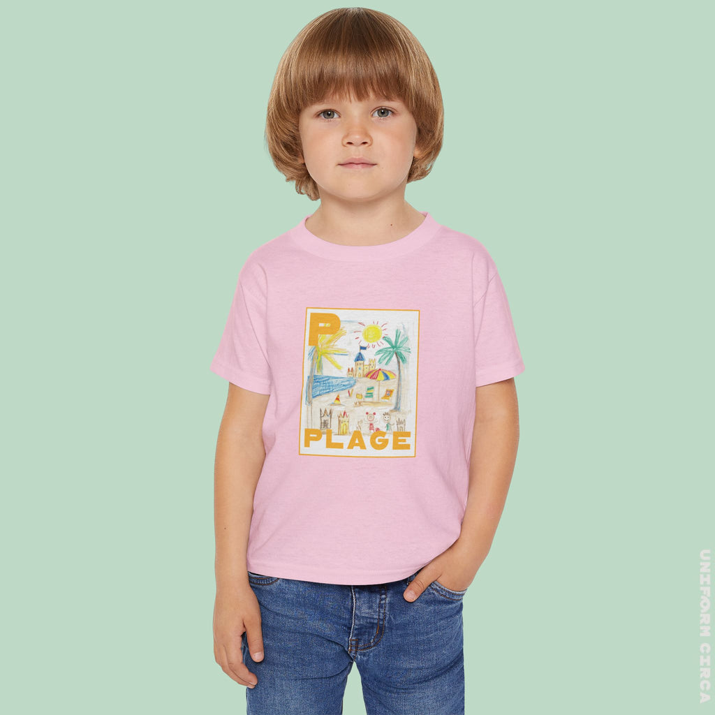 Plage/Beach Design Toddler T-Shirt | Perfect for Playful Days