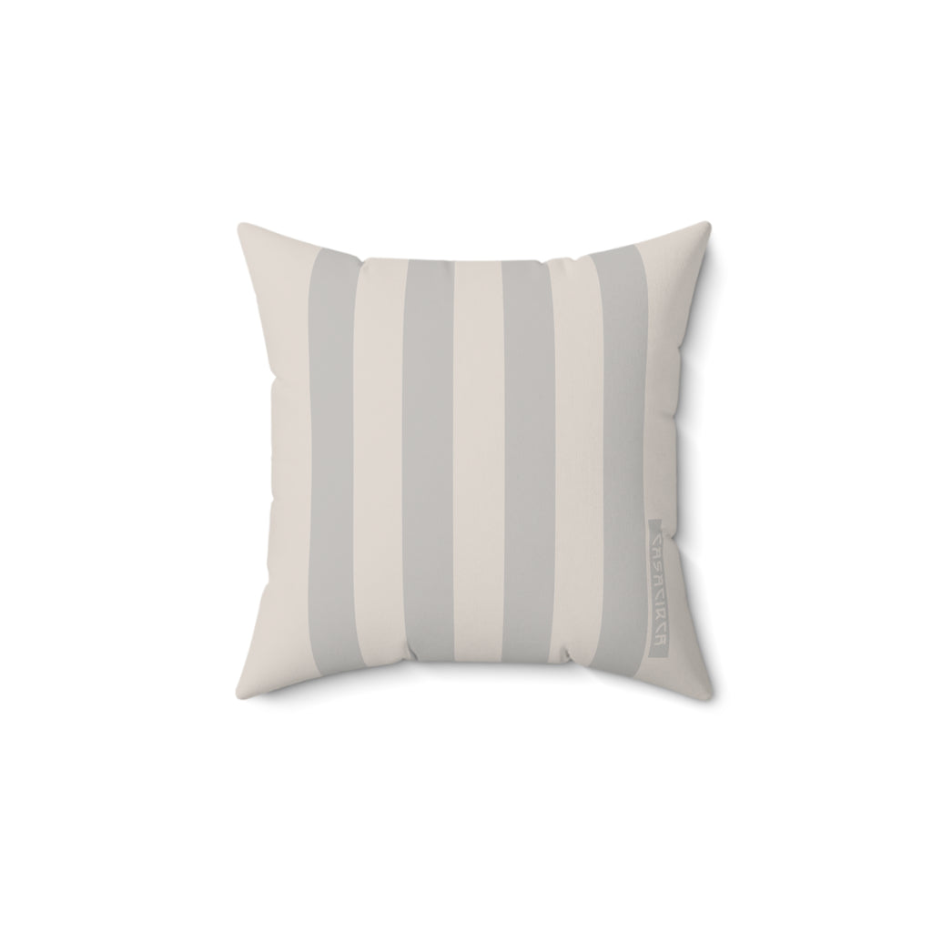 CASACIRCA | RACING STRIPES PILLOW | SILVER/GHOST SILVER | Stylish Faux Suede Pillow - Red and Navy Stripes, Home Decor, Cozy Living Room, Gift Idea, Nautical Theme, Interior Design Accents