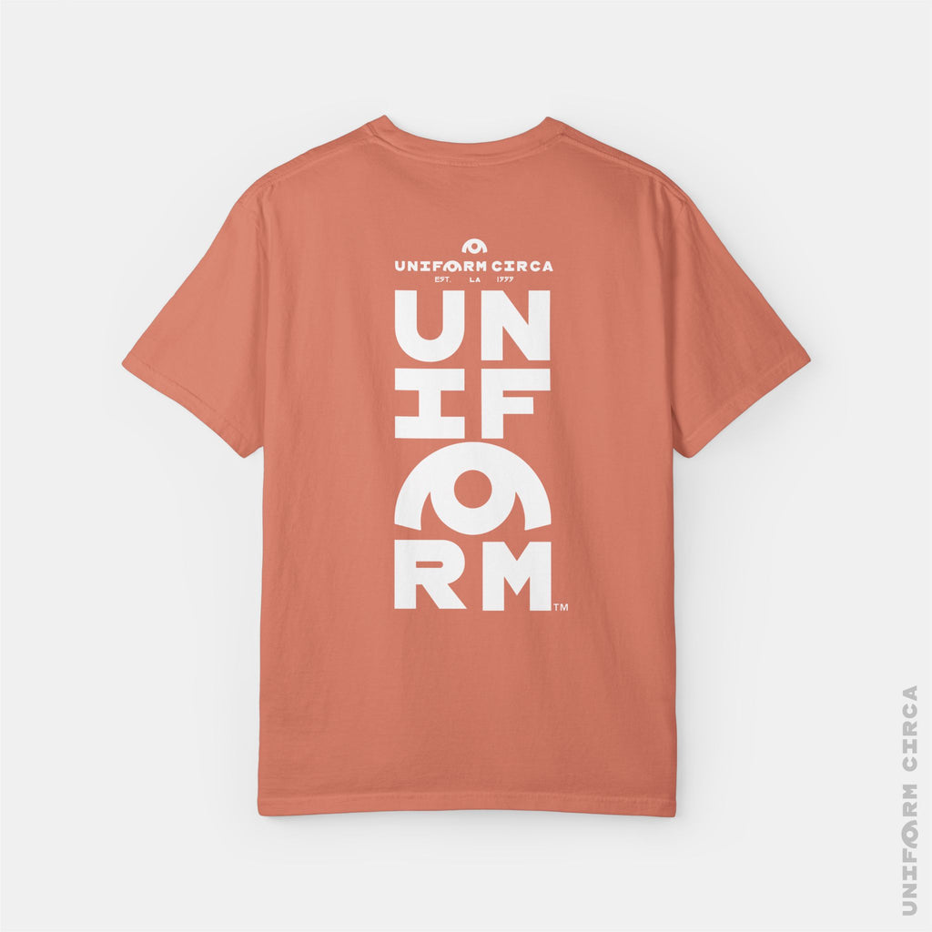 UNIFORM HALF STACK | Crewneck T-Shirt | Printed White | Bold Minimalist Print