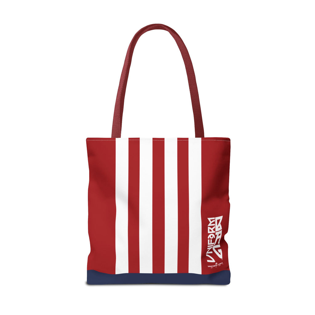 RACER JR. BAG | NAVY/WHITE/RED | Stylish Minimalist Tote Bag, Eco-Friendly Shopping Bag, Chic Carryall, Reusable Tote, Fashionable Beach Bag, Trendy Everyday Essentials