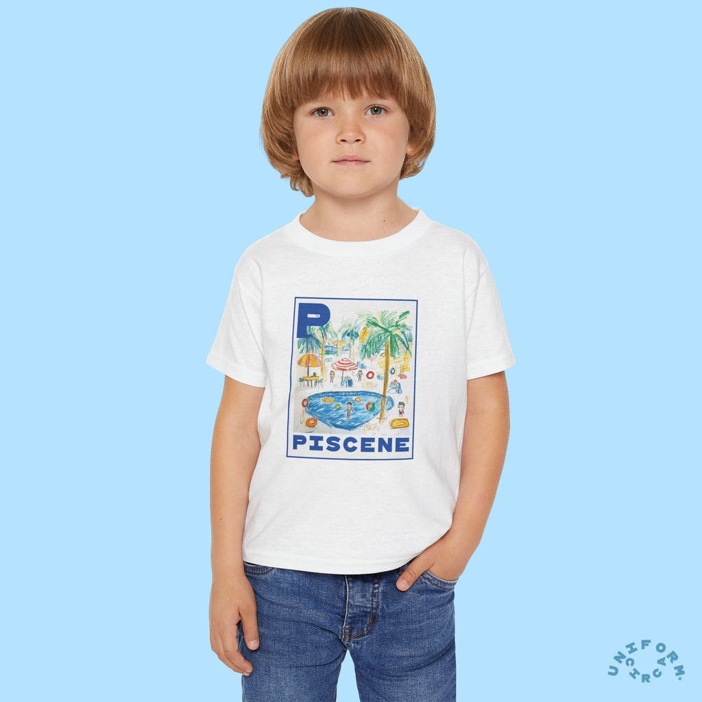 Piscene/Pool Toddler T-Shirt - Summer Fun Design - KID PLAY