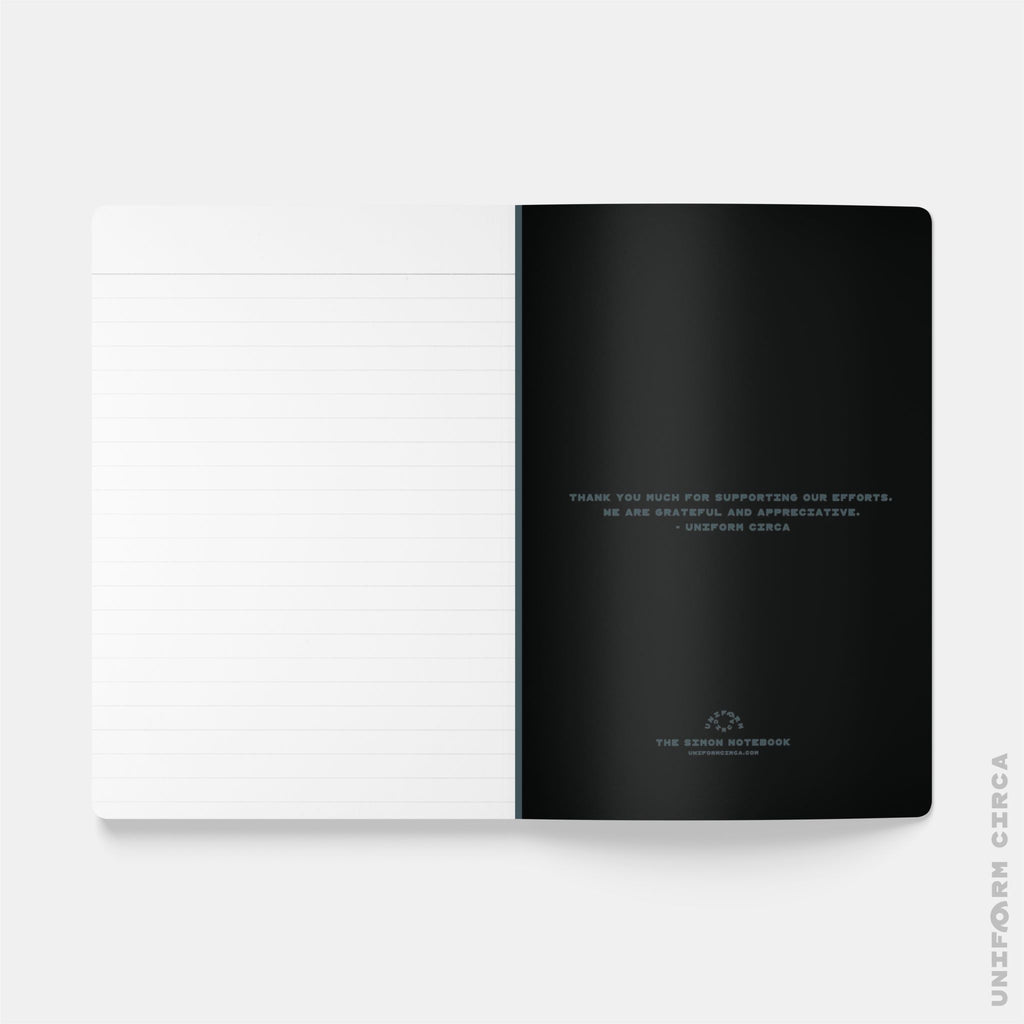SIMON (SOFT COVER) NOTE & SKETCH JOURNAL | Black/White/Putting Green