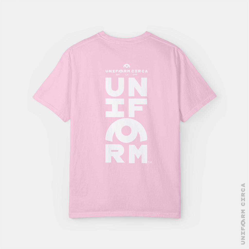 UNIFORM HALF STACK | Crewneck T-Shirt | Printed White | Bold Minimalist Print
