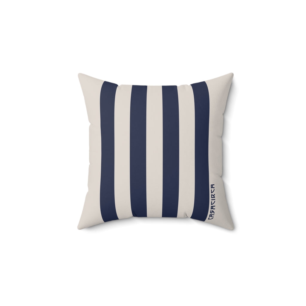 CASACIRCA | RACER PILLOW | SILVER-GREY/NAVY | Stylish Faux Suede Pillow - Home Decor, Cozy Living Room, Gift Idea, Nautical Theme, Interior Design Accents
