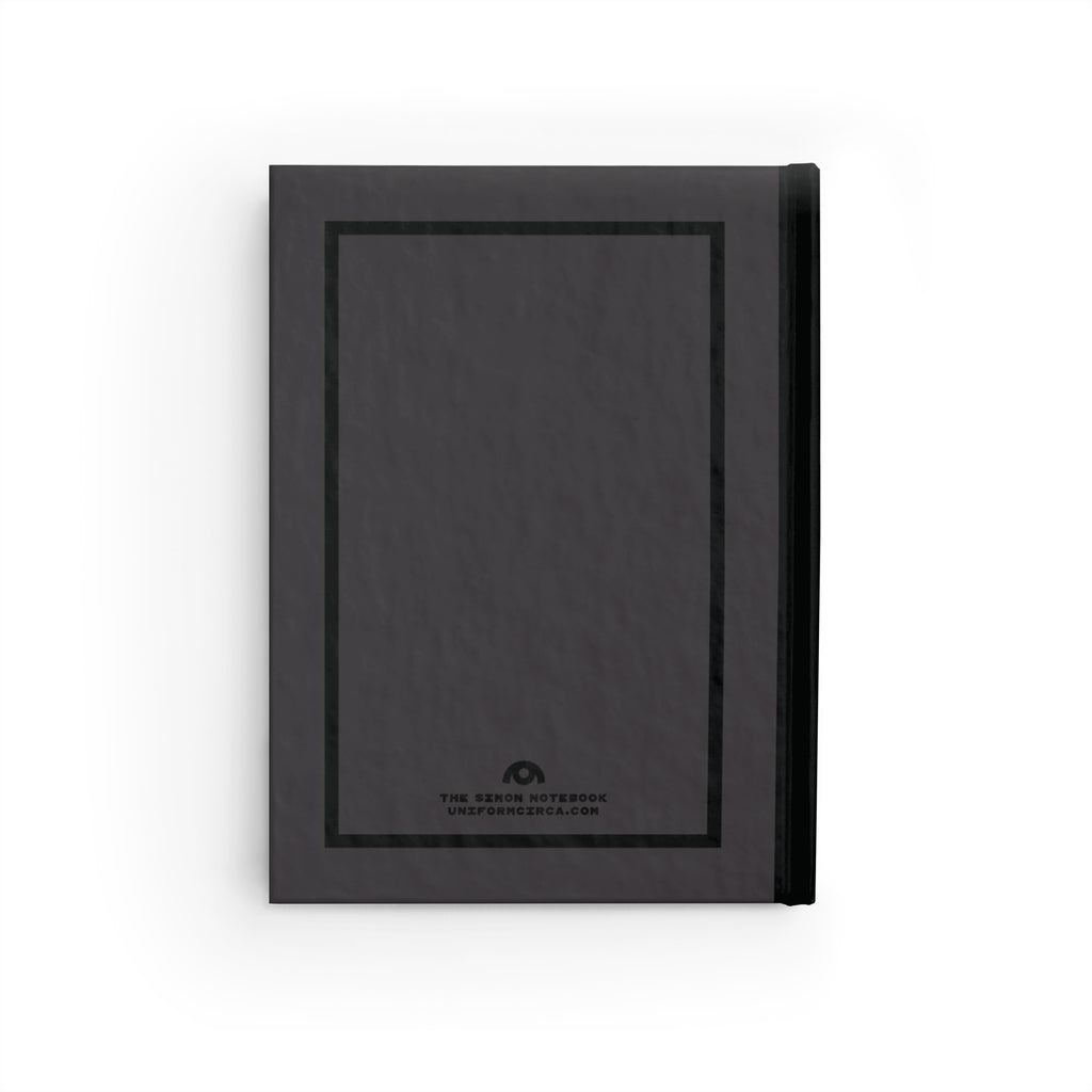 SIMON | JOURNAL & NOTEBOOK | Hardcover Blank Pages 5"x7" | Charcoal & Black