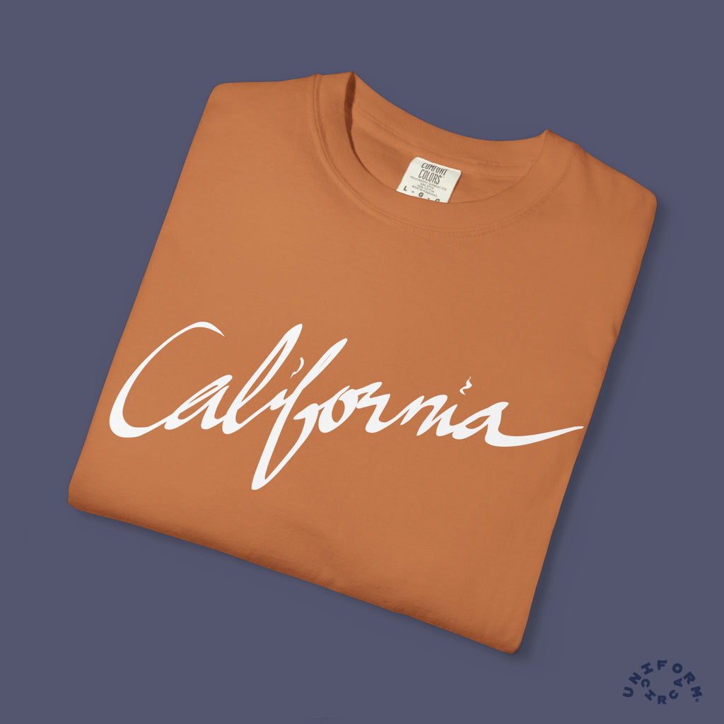 CALIFORNIA SCRIPT CREWNECK T-SHIRT | Printed