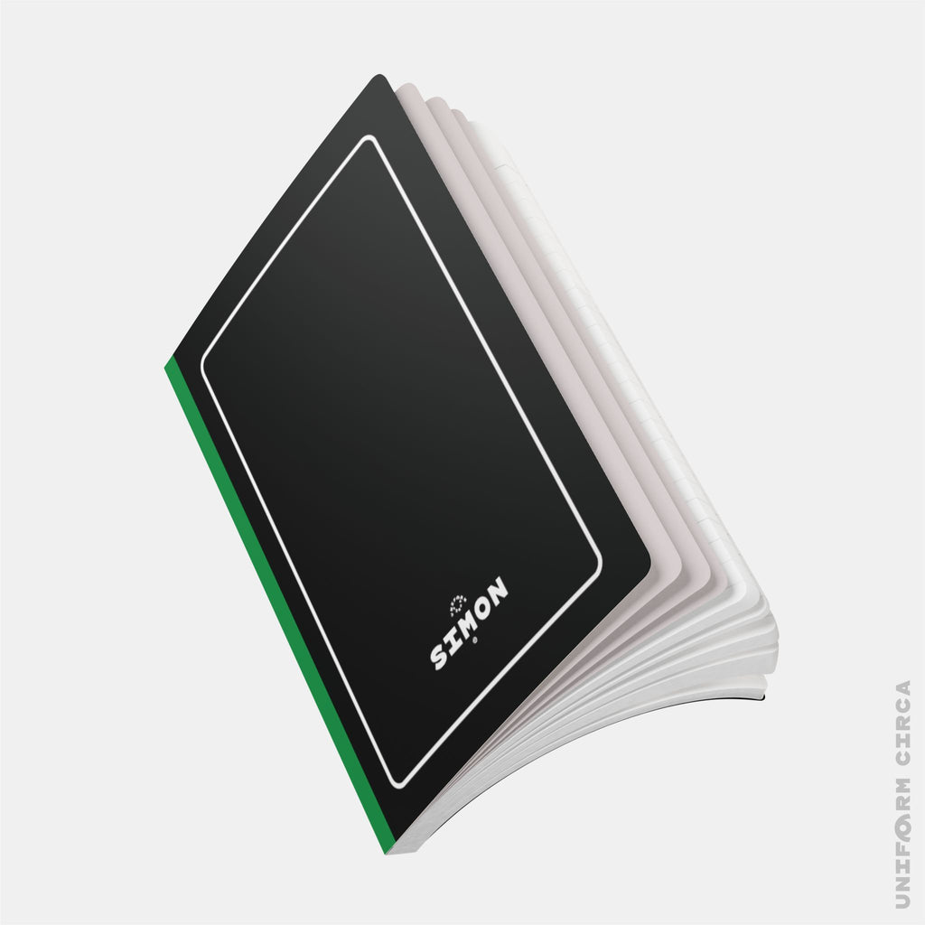 SIMON (SOFT COVER) NOTE & SKETCH JOURNAL | Black/White/Putting Green
