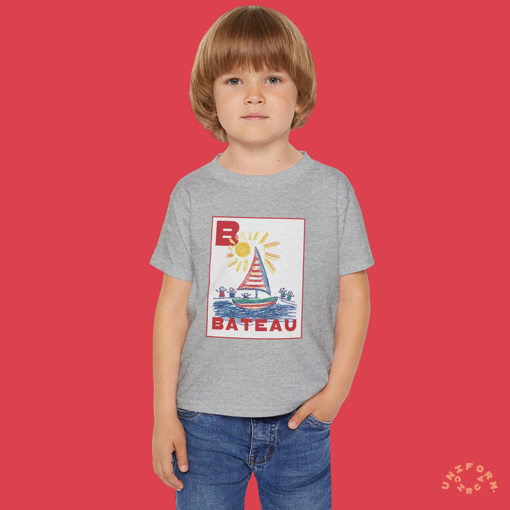 Bateau/Boat Design Toddler T-Shirt - Perfect for Playful Days