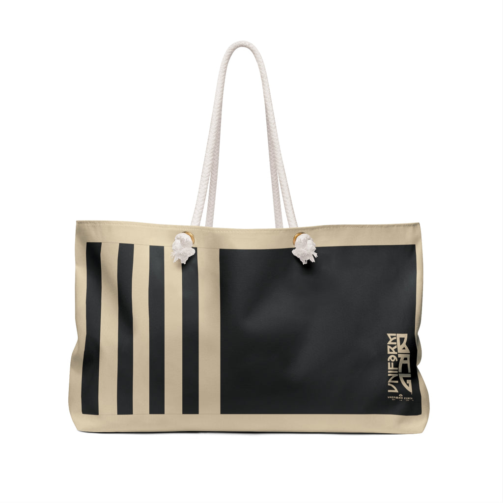 EDGE RACER MAX BAG | BLACK & TAN | Stylish Travel Tote, Gym Bag, Beach Bag, Personalized Gift, Spacious Weekend Accessories