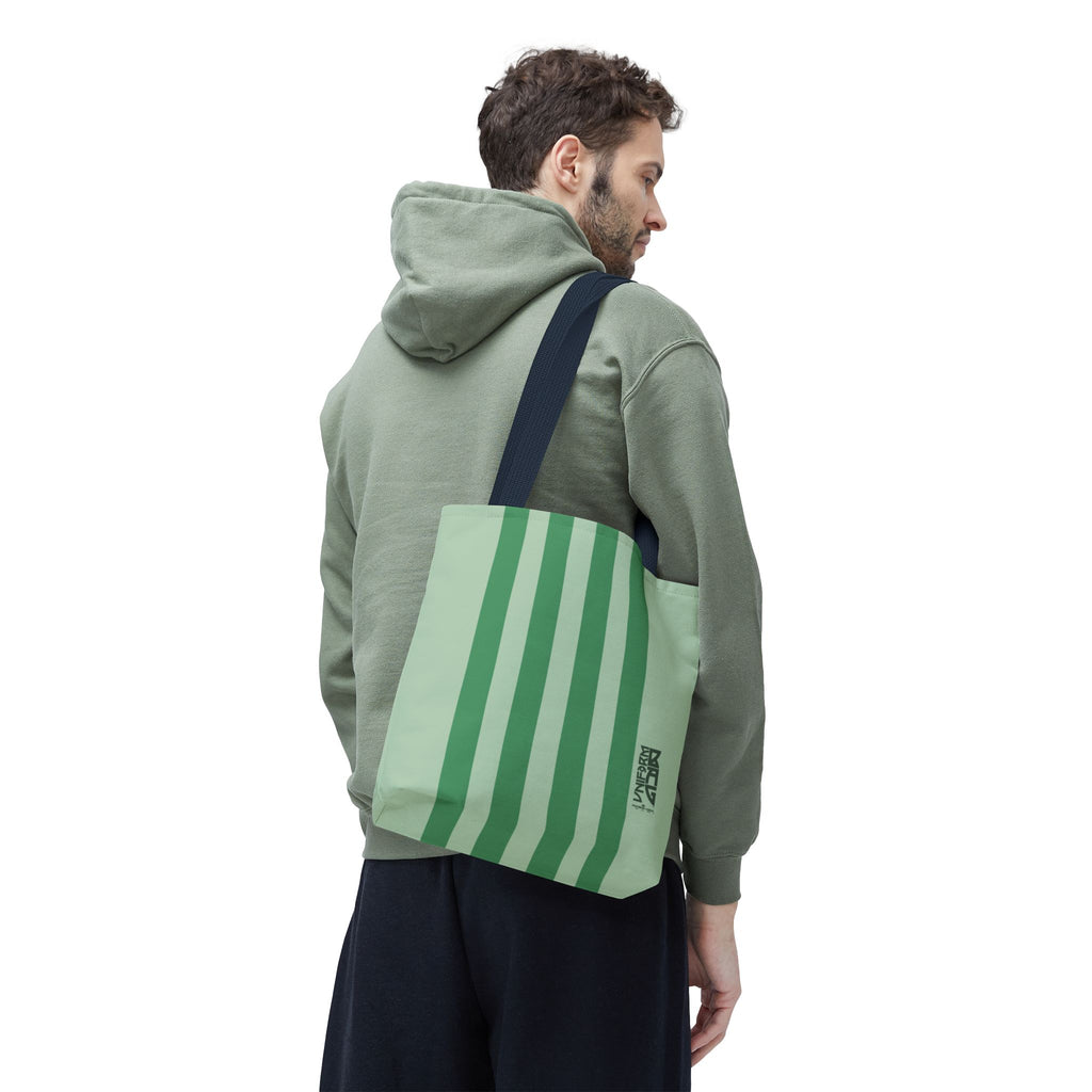 RACER JR. BAG | CUCUMBER/BOWLING GREEN | Stylish Minimalist Tote Bag, Eco-Friendly Shopping Bag, Chic Carryall, Reusable Tote, Fashionable Beach Bag, Trendy Everyday Essentials
