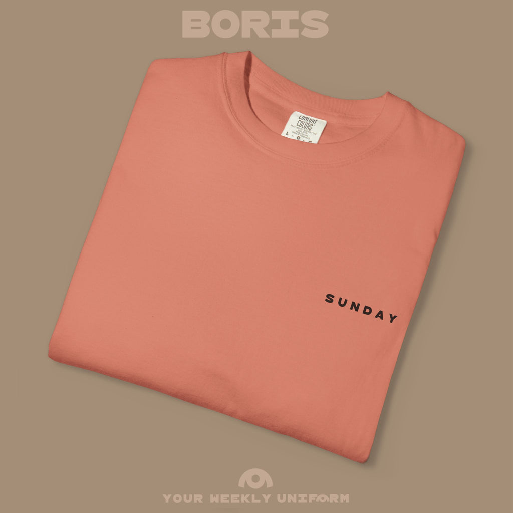BORIS SUNDAY | CREWNECK T-SHIRT | PRINTED BLACK