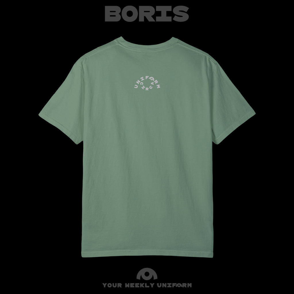 BORIS SATURDAY | CREWNECK T-SHIRT | PRINTED BLACK