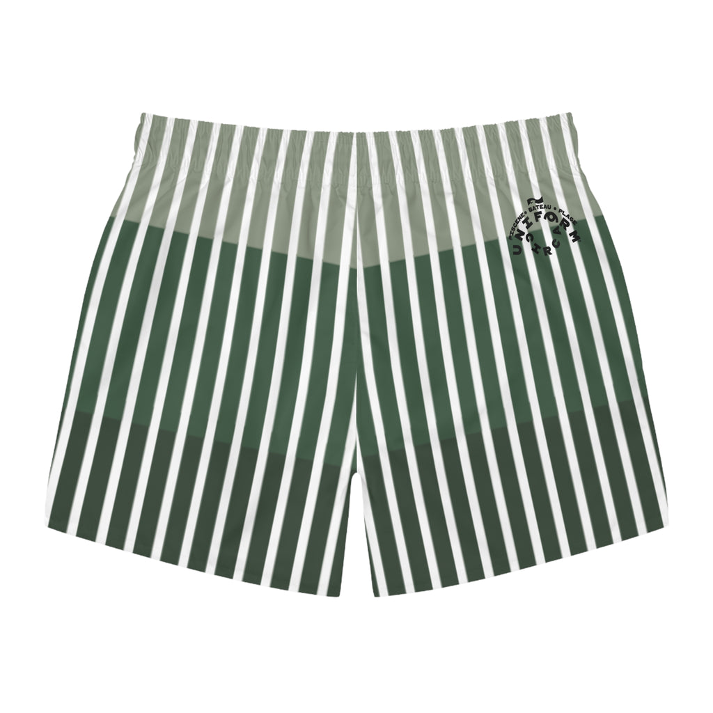 FADER | SWIM TRUNKS | Striped Greens/White | Printed
