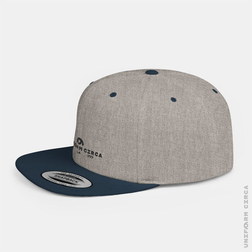 WORDMARK | Embroidered BLACK | Flat Bill Snapback Hat, Trendy Cap for Casual Wear, Streetwear Accessory, Perfect Gift for Friends and Family