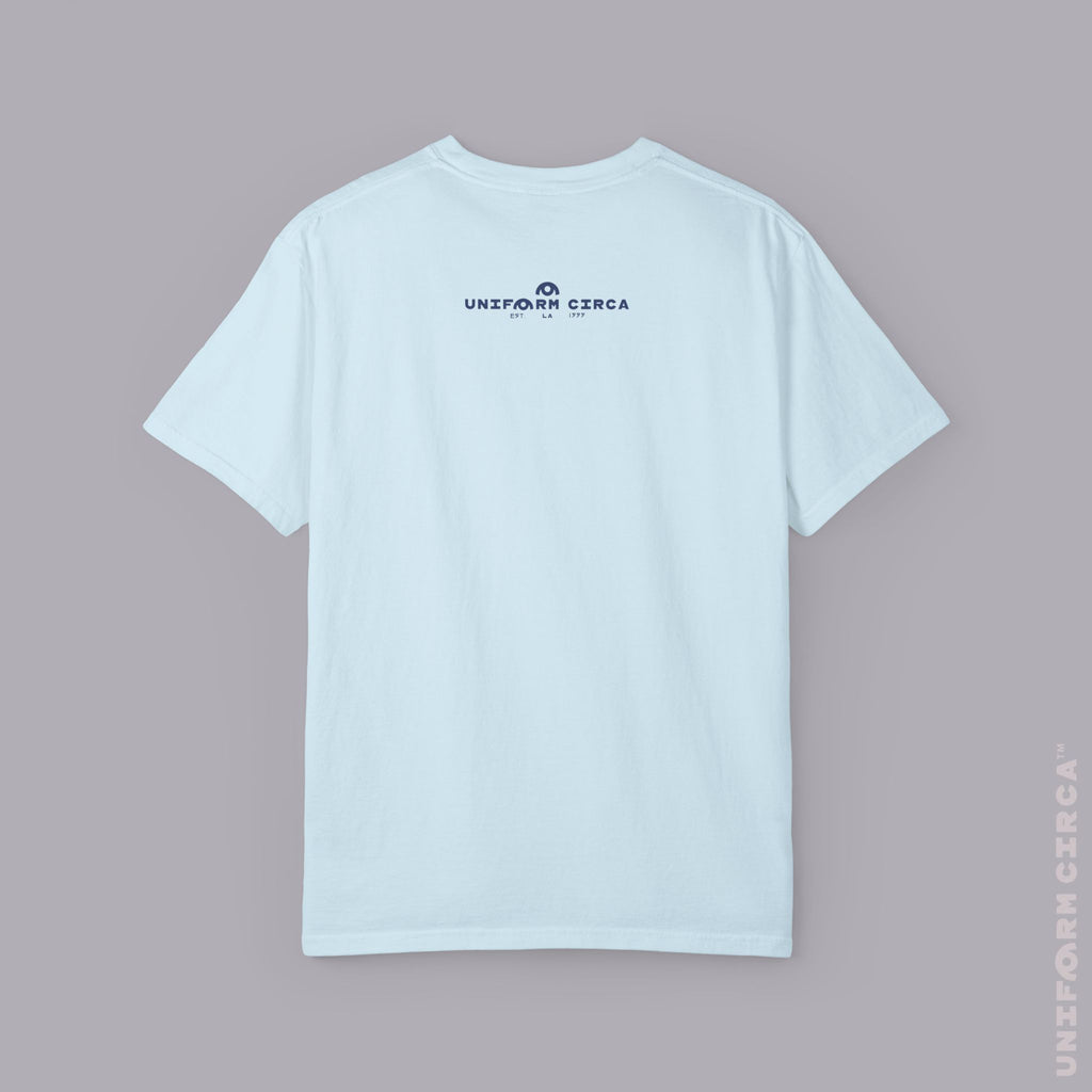 PALMS NAVY CREWNECK T-SHIRT | Printed