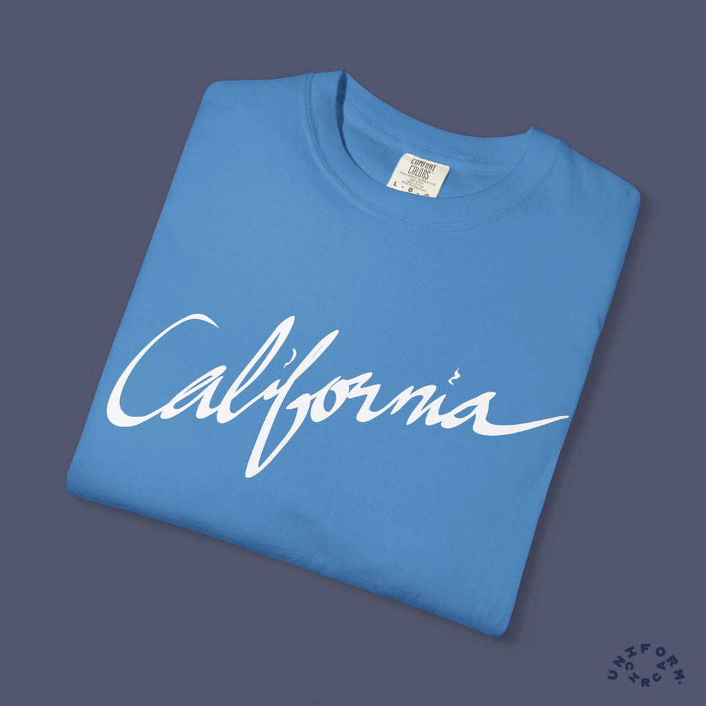 CALIFORNIA SCRIPT CREWNECK T-SHIRT | Printed