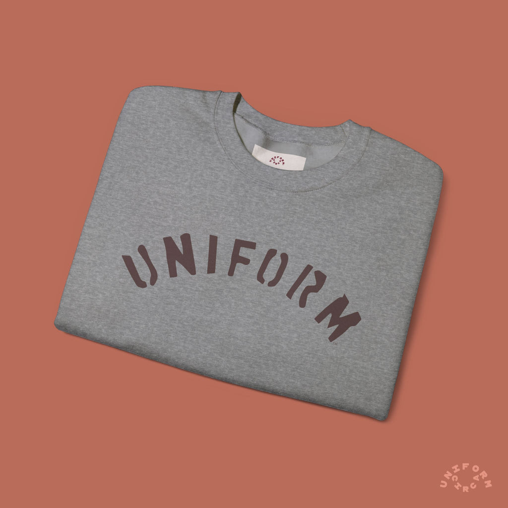ARC UNIFORM CREWNECK SWEATSHIRT | PRINTED MOCHA