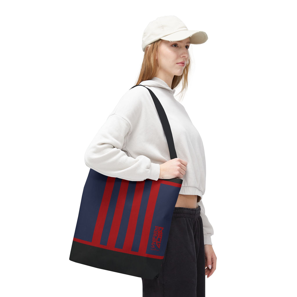 RACER JR. BAG | NAVY/RED/BLACK | Stylish Minimalist Tote Bag, Eco-Friendly Shopping Bag, Chic Carryall, Reusable Tote, Fashionable Beach Bag, Trendy Everyday Essentials
