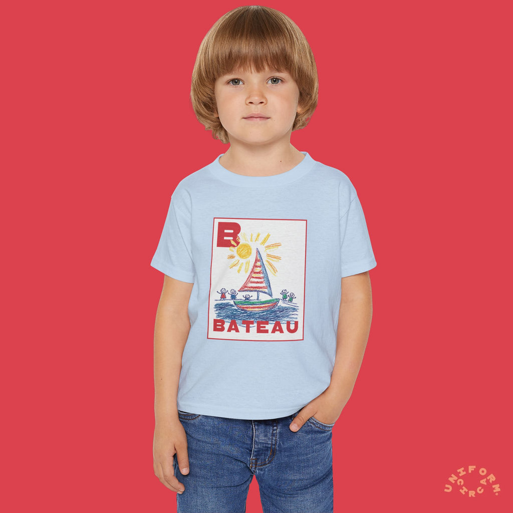 Bateau/Boat Design Toddler T-Shirt - Perfect for Playful Days