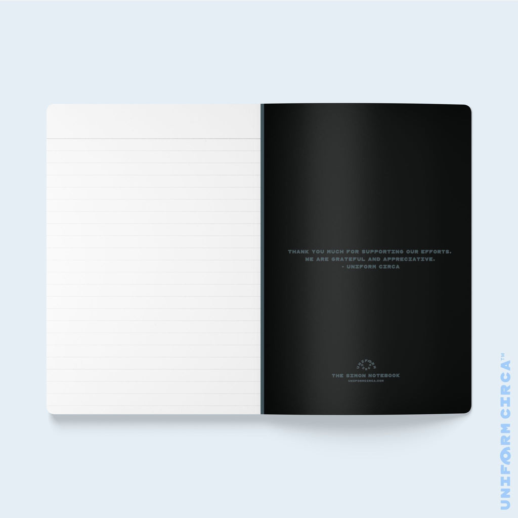 SIMON NOTE & SKETCH JOURNAL | BLACK/WHITE/BLUE (SOFT COVER)