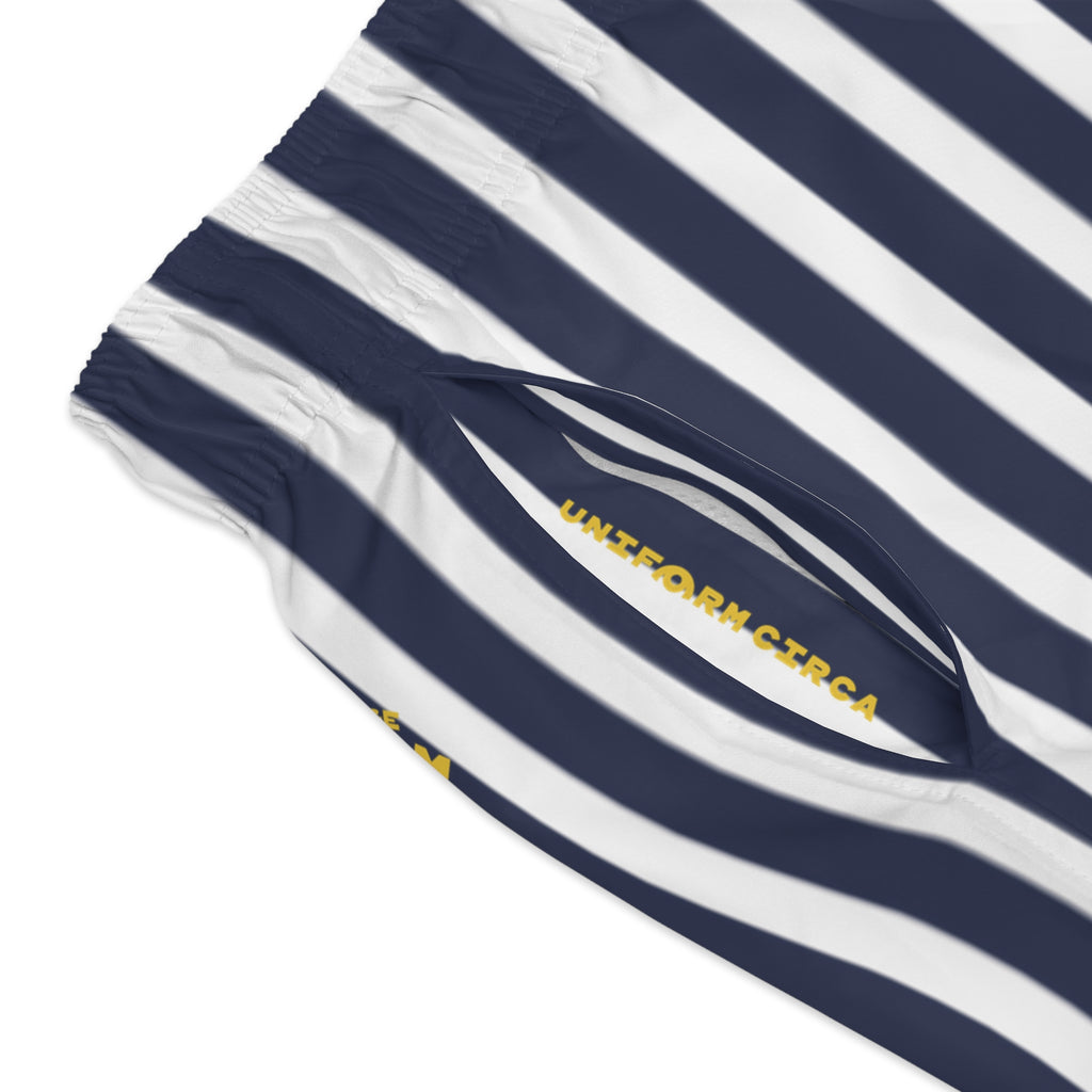 THE CLASSIC |  Navy/White SWIM TRUNKS | Printed