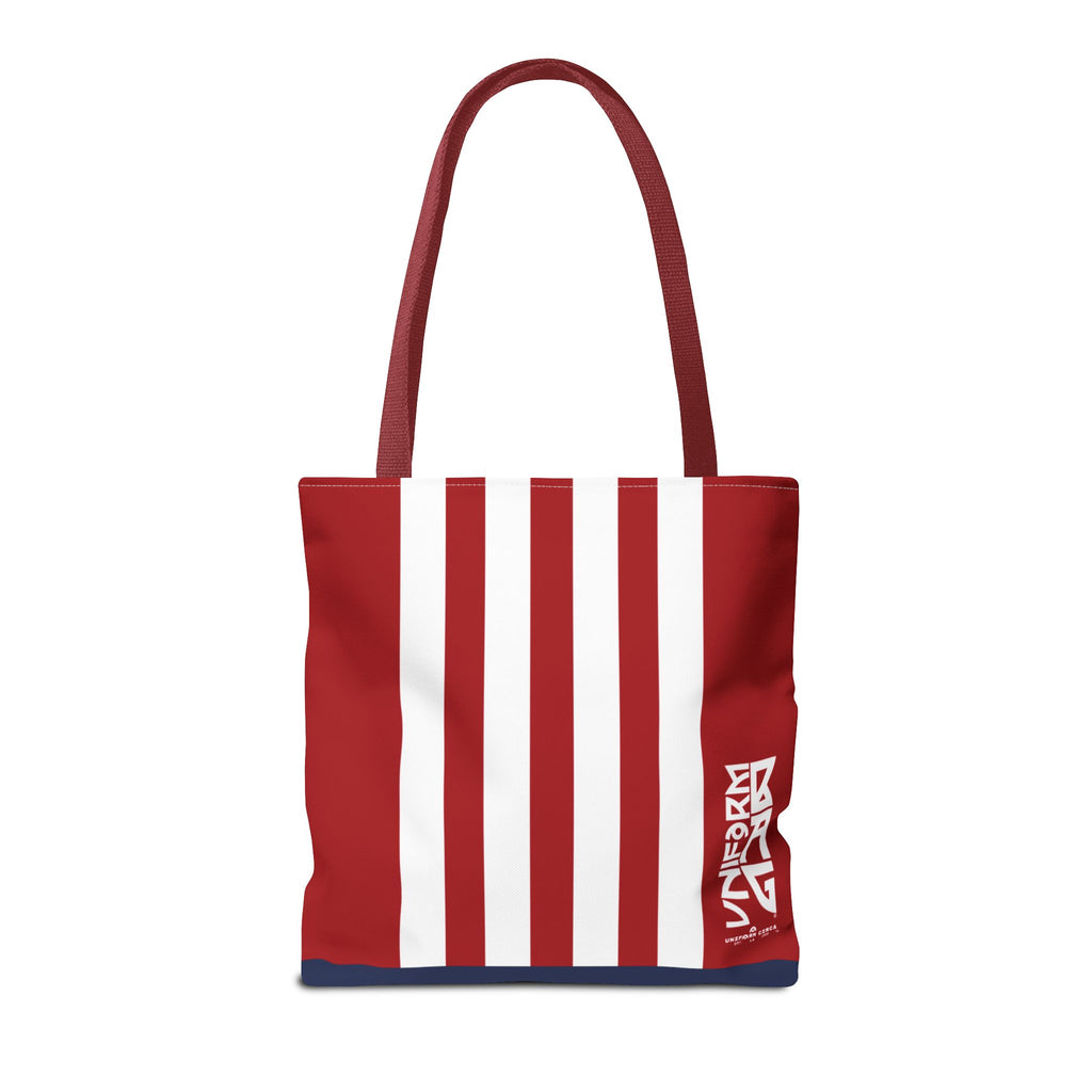 RACER JR. BAG | NAVY/WHITE/RED | Stylish Minimalist Tote Bag, Eco-Friendly Shopping Bag, Chic Carryall, Reusable Tote, Fashionable Beach Bag, Trendy Everyday Essentials