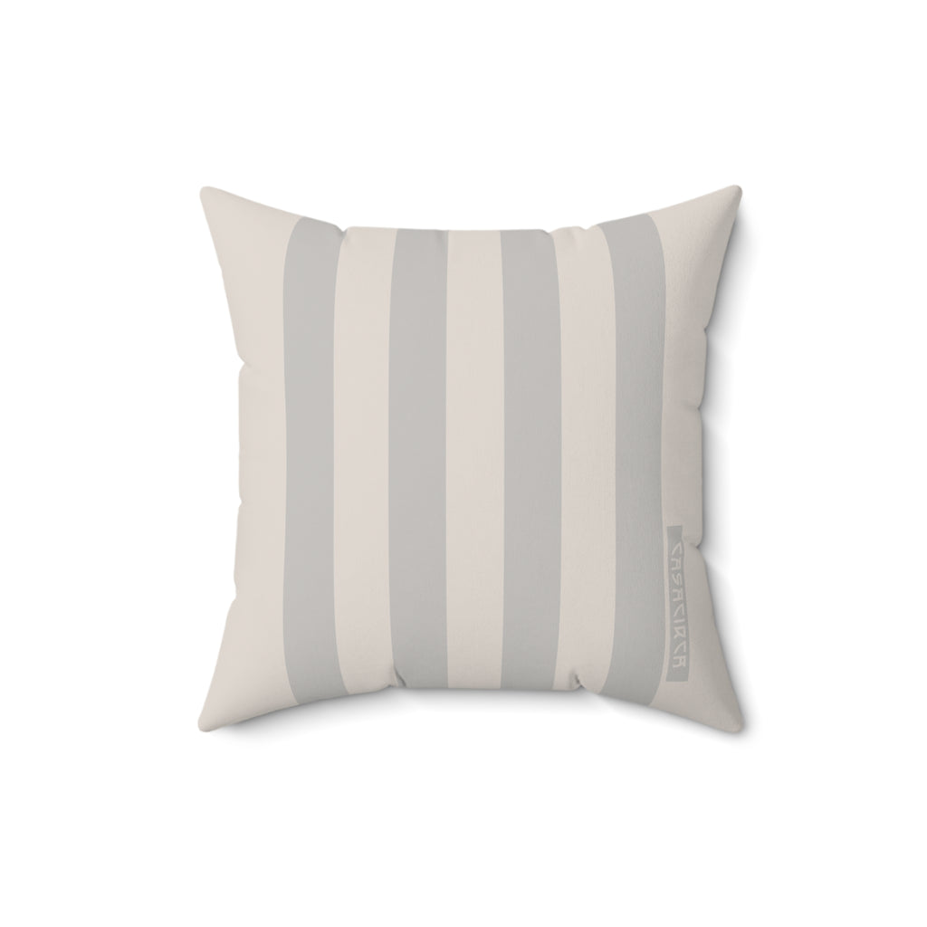 CASACIRCA | RACING STRIPES PILLOW | SILVER/GHOST SILVER | Stylish Faux Suede Pillow - Red and Navy Stripes, Home Decor, Cozy Living Room, Gift Idea, Nautical Theme, Interior Design Accents