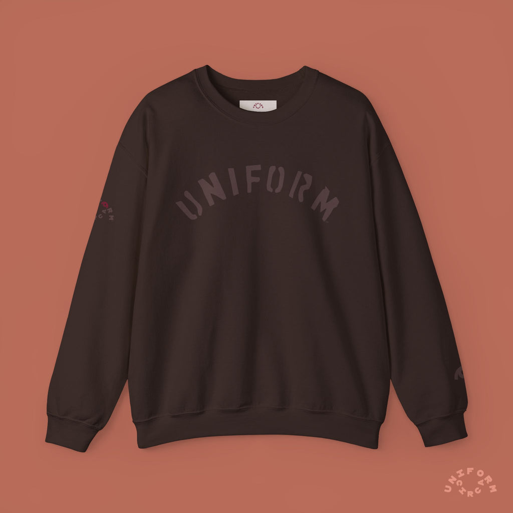 ARC UNIFORM CREWNECK SWEATSHIRT | PRINTED MOCHA
