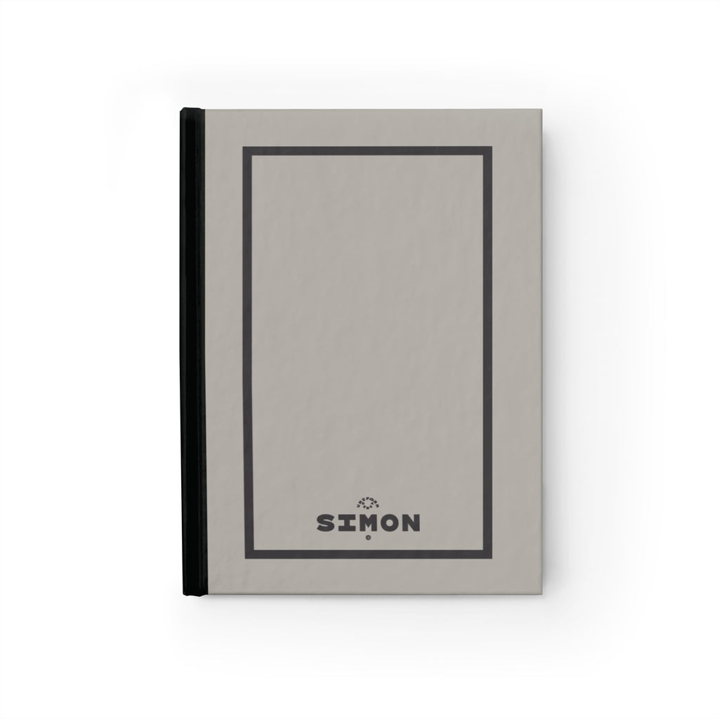 SIMON | JOURNAL & NOTEBOOK | Hardcover Blank Pages 5"x7" | Dove Grey & Charcoal