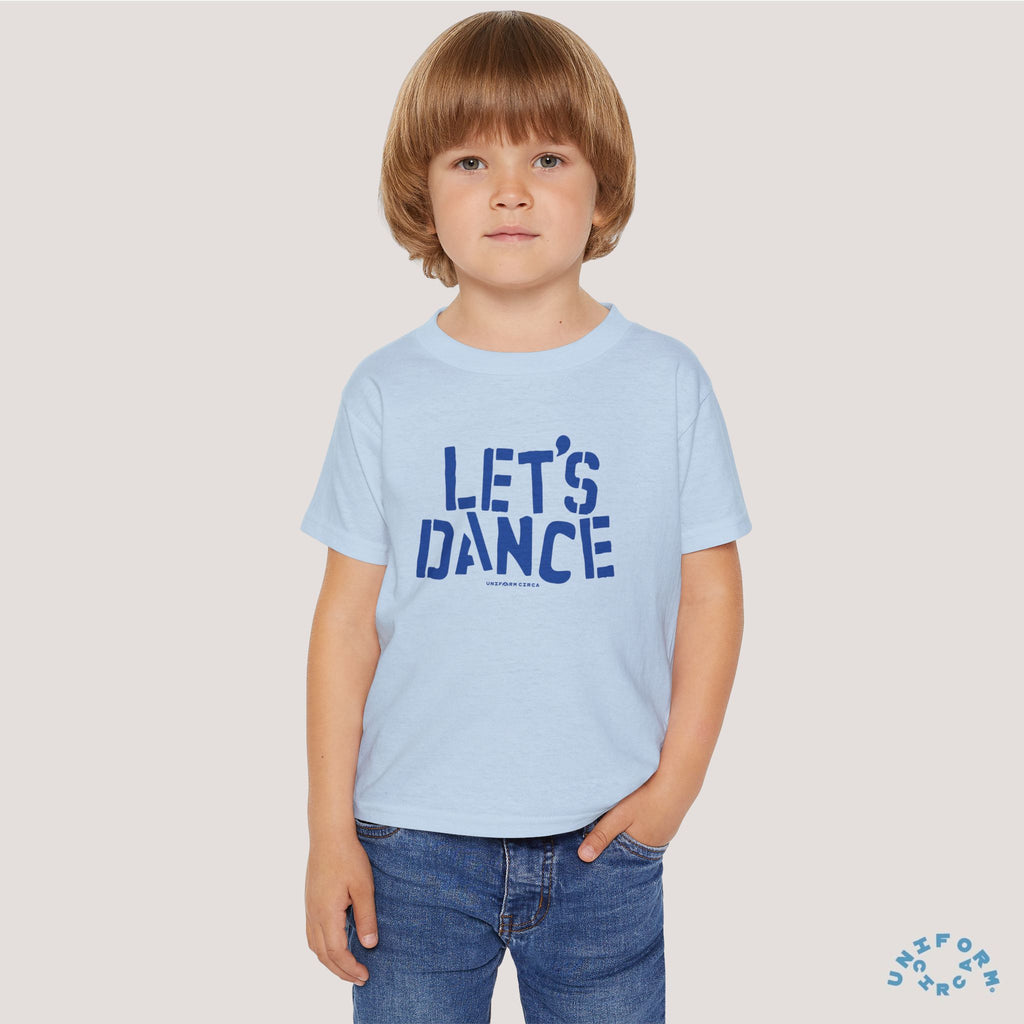 Let's Dance Toddler T-Shirt - Fun Cotton Tee for Kids (Printed Blue)