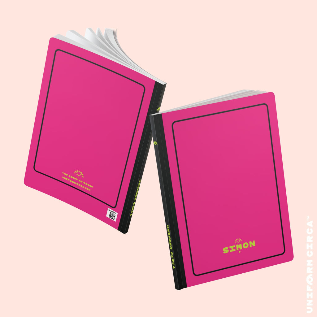 SIMON (LINED) NOTE & SKETCH JOURNAL | Hot Pink/Acid Green/Black