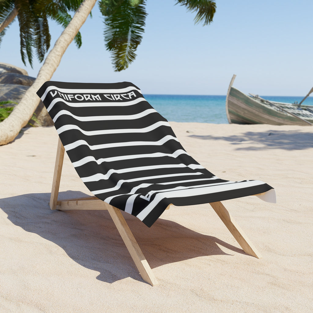 BEACHCOMBER | Black & White | Doom Vibe Beach Towel